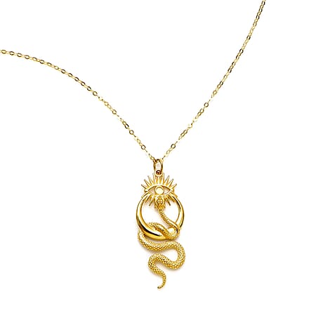 Maestro Collection - 9K Yellow Gold Serpent Necklace (Size - 20) with Spring Ring Clasp