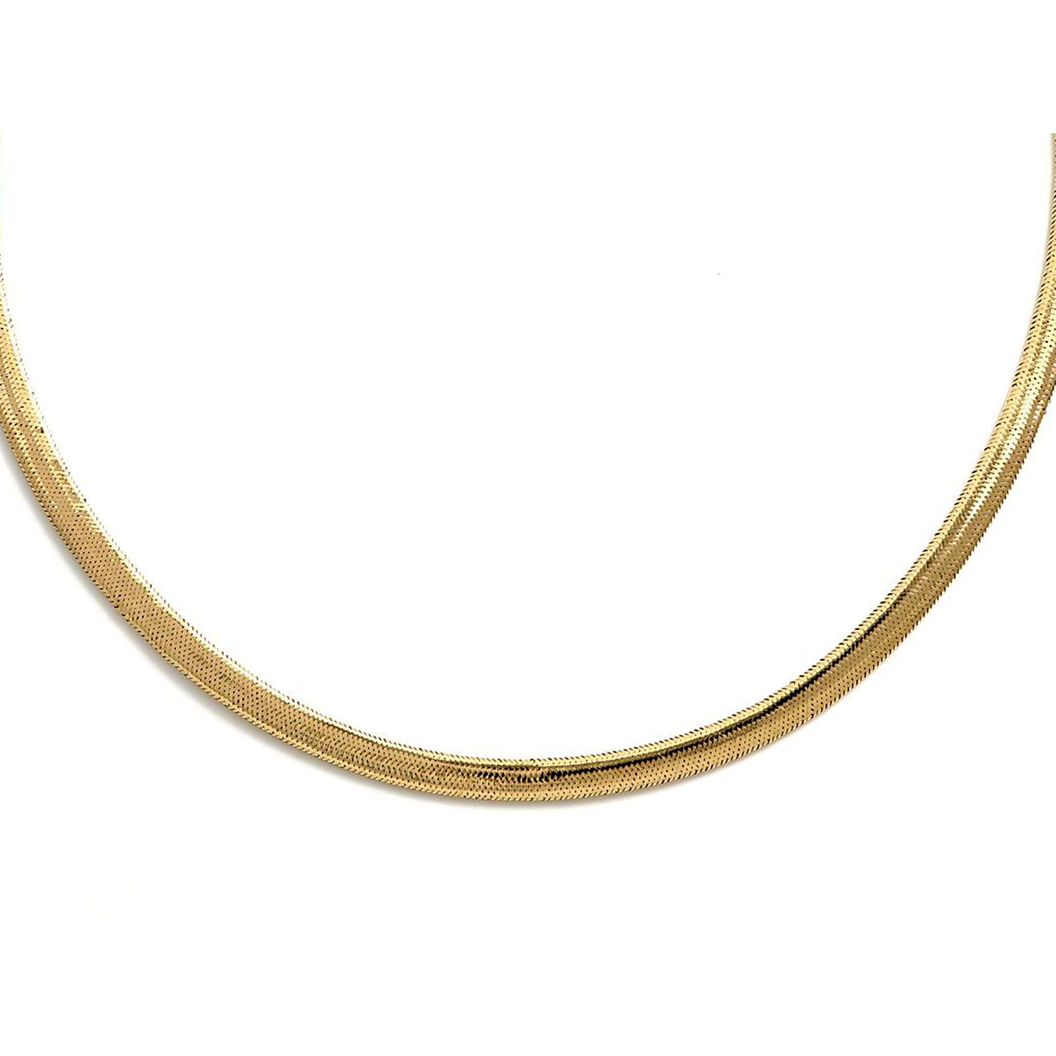 Maestro Collection- 9K Yellow Gold Herringbone Necklace (Size - 20)