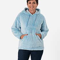 La Marey Fleece Pullover Hoodie (Size S) - Sky Blue