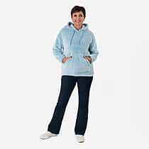 La Marey Fleece Pullover Hoodie (Size S) - Sky Blue