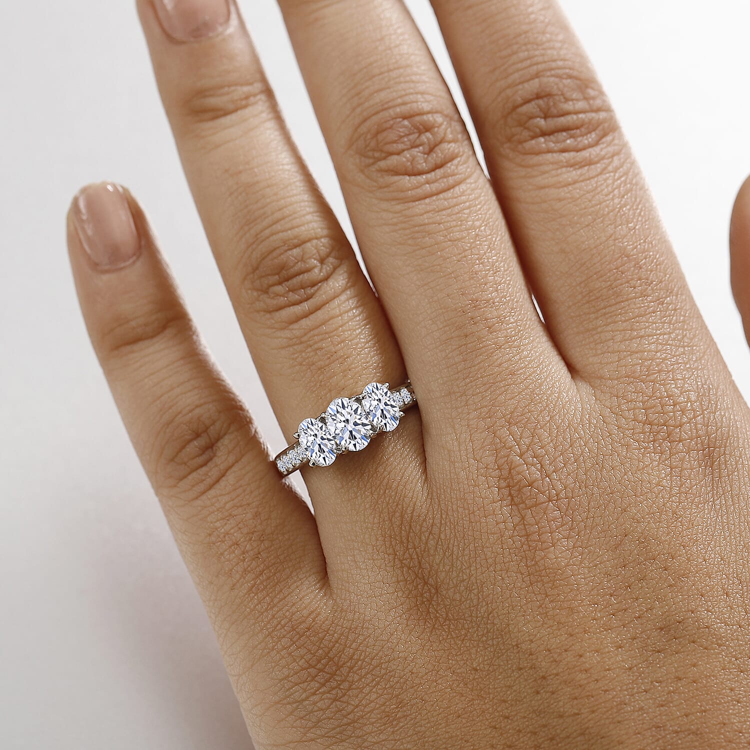 Luxuriant - 950 Platinum SGL Certified Lab Grown Diamond (VS-EF) Ring 2.09 Ct, Platinum Wt. 4.90 Gms.