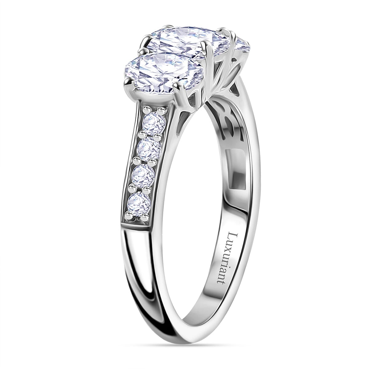 Luxuriant - 950 Platinum SGL Certified Lab Grown Diamond (VS-EF) Ring 2.09 Ct, Platinum Wt. 4.90 Gms.