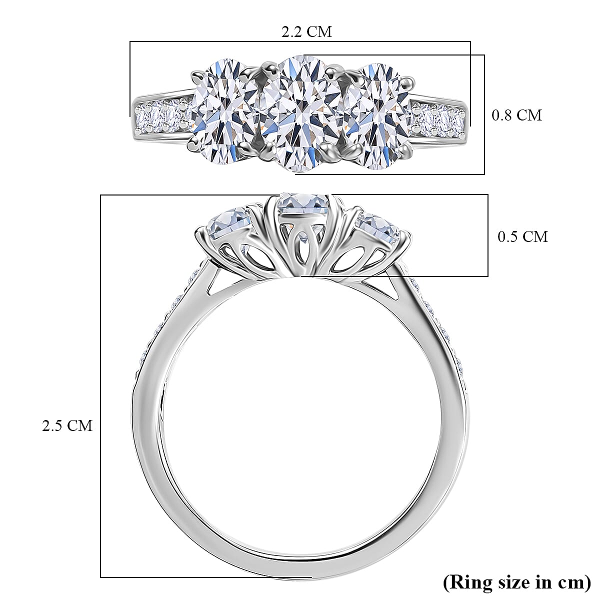 Luxuriant - 950 Platinum SGL Certified Lab Grown Diamond (VS-EF) Ring 2.09 Ct, Platinum Wt. 4.90 Gms.