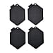 Set of 4 Heat-Resistant Silicone Pot Holders - Black