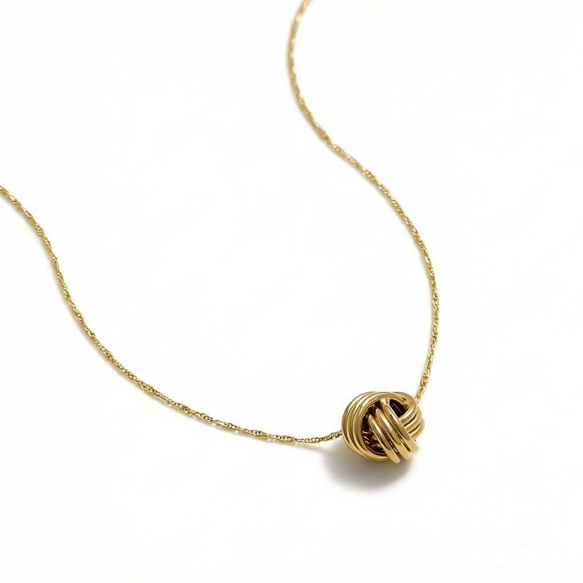 Maestro Collection - 9K Yellow Gold Knot Necklace (Size - 20)