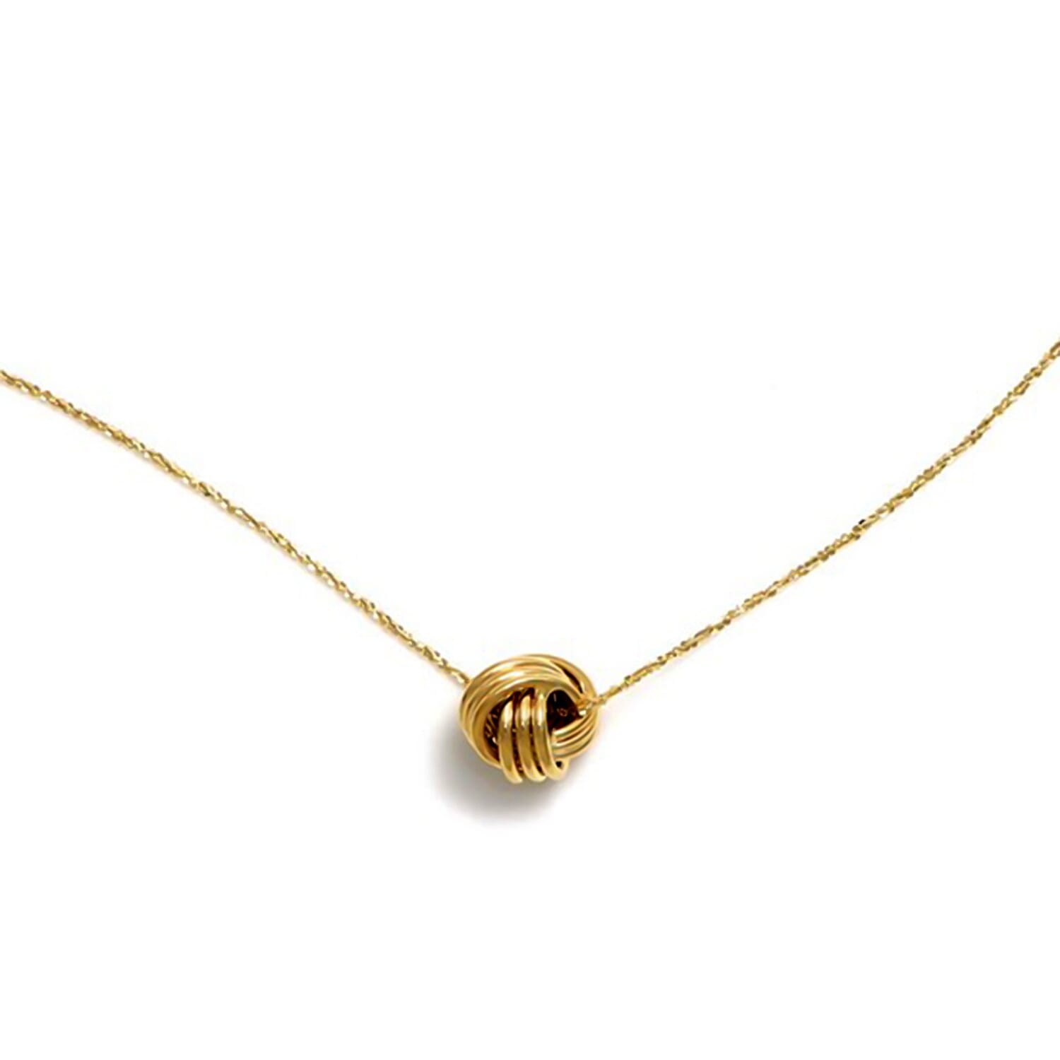 Maestro Collection - 9K Yellow Gold Knot Necklace (Size - 20)