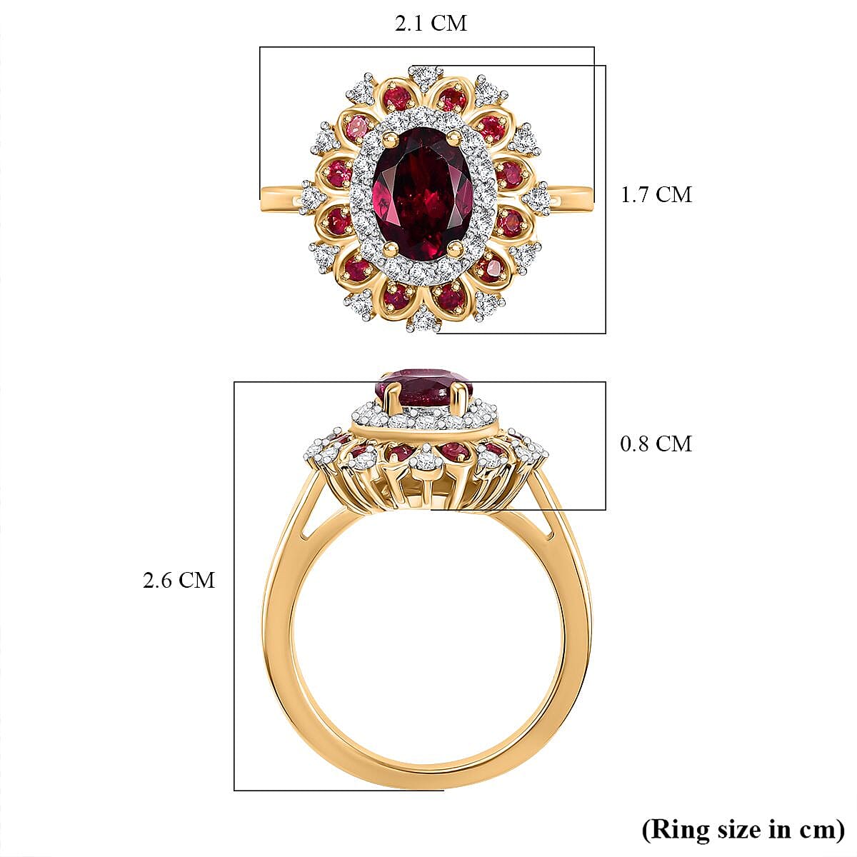 Halo Ring in 18K Vermeil Yellow Gold Plated Sterling Silver Halo Ring in 18K Vermeil Yellow Gold Plated Sterling Silver