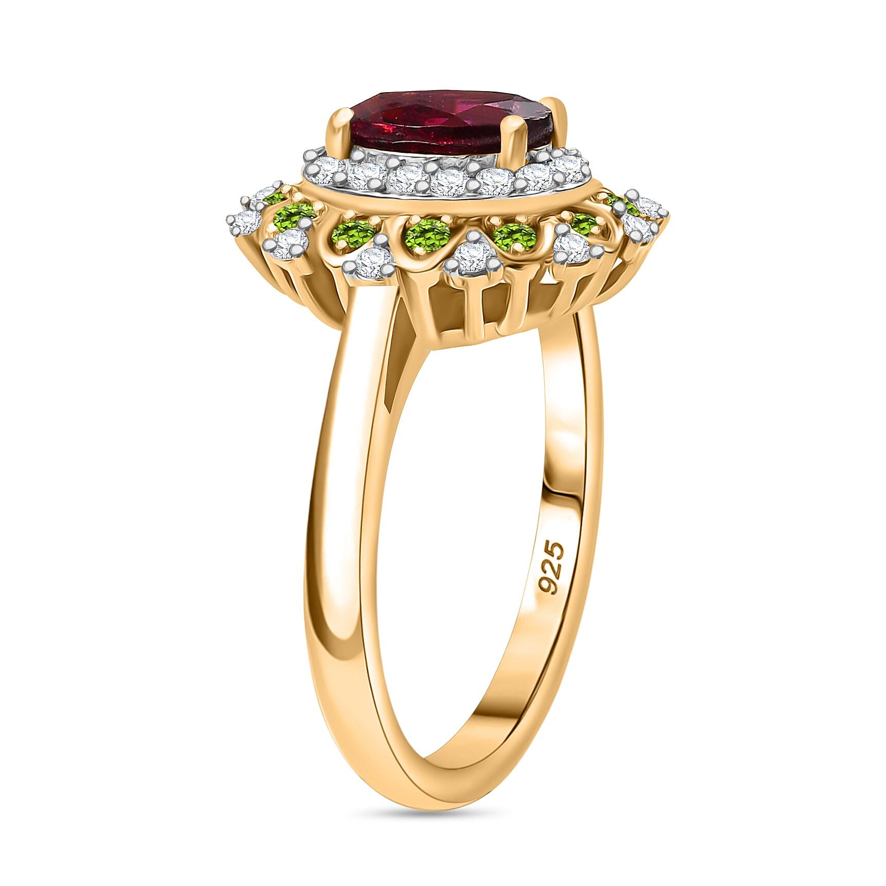 Halo Ring in 18K Vermeil Yellow Gold Plated Sterling Silver