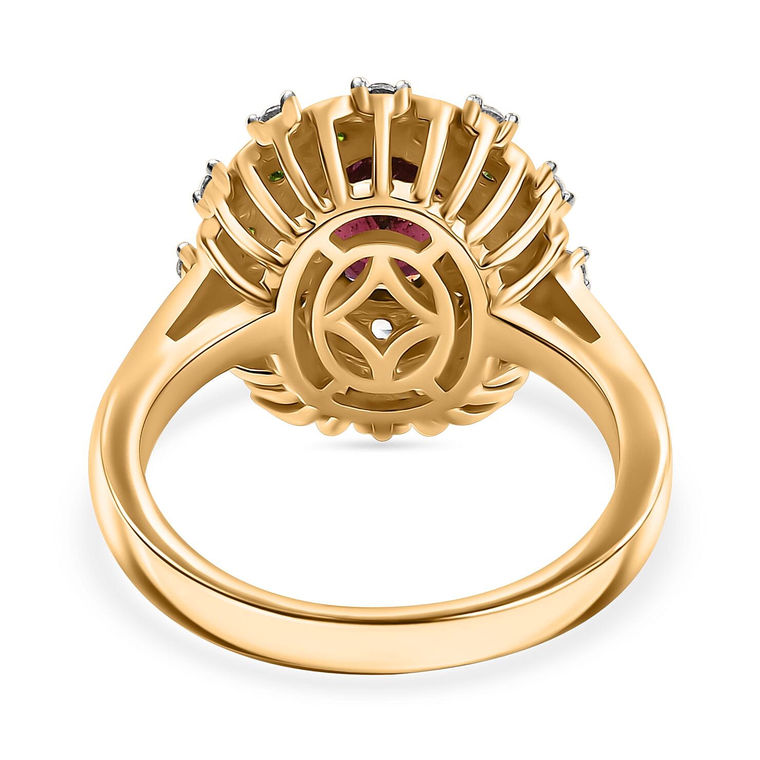 Halo Ring in 18K Vermeil Yellow Gold Plated Sterling Silver