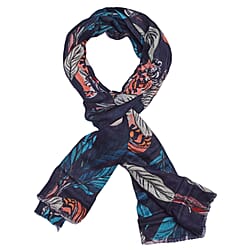 100% Cashmere Floral Printed Scarf - Multi Color