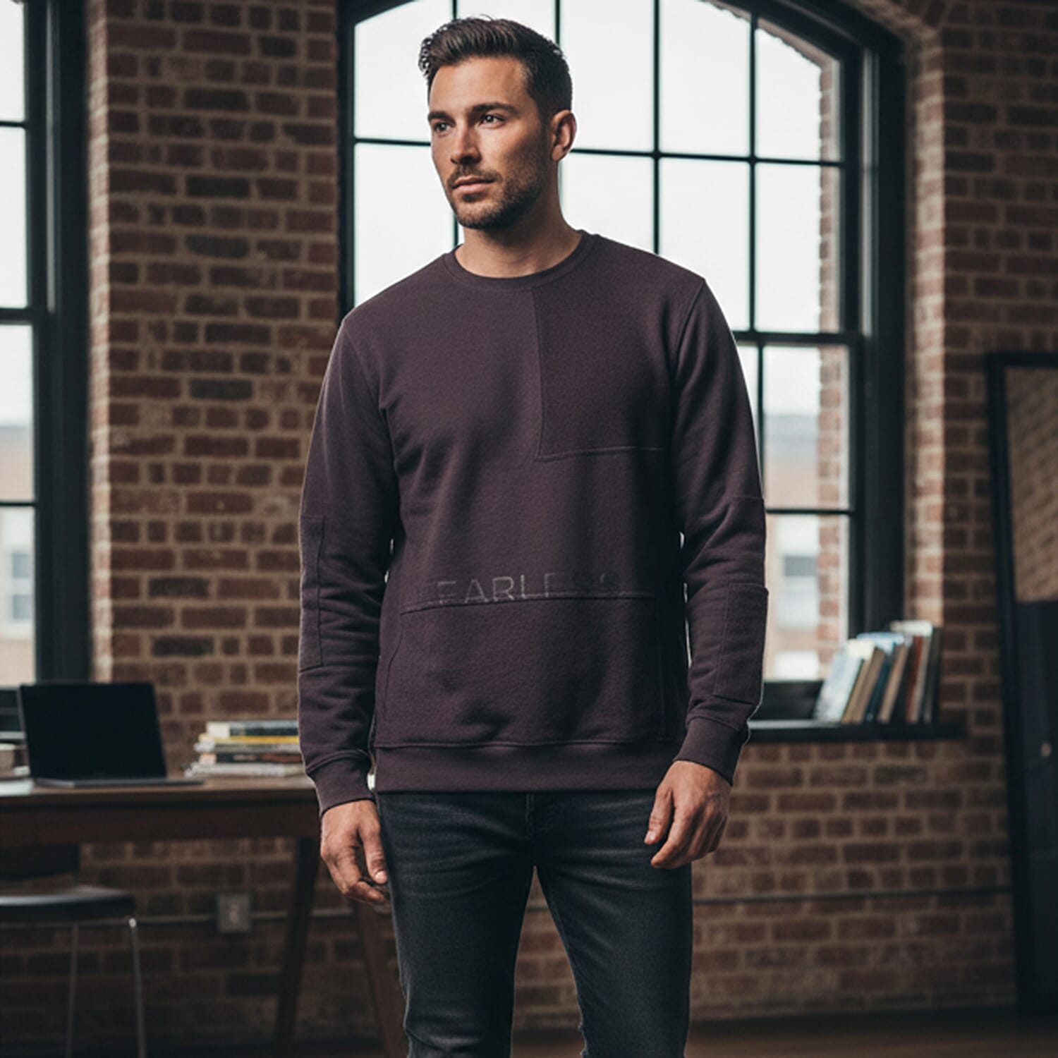 Mens Cotton Sweatshirt (Size - S) - Charcoal