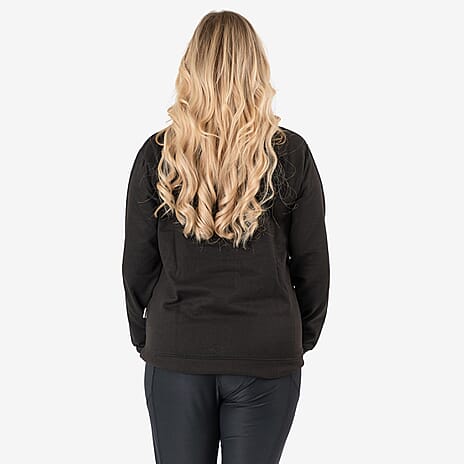 Cotton Knitted Sweat Shirt (Size - XS) - Black