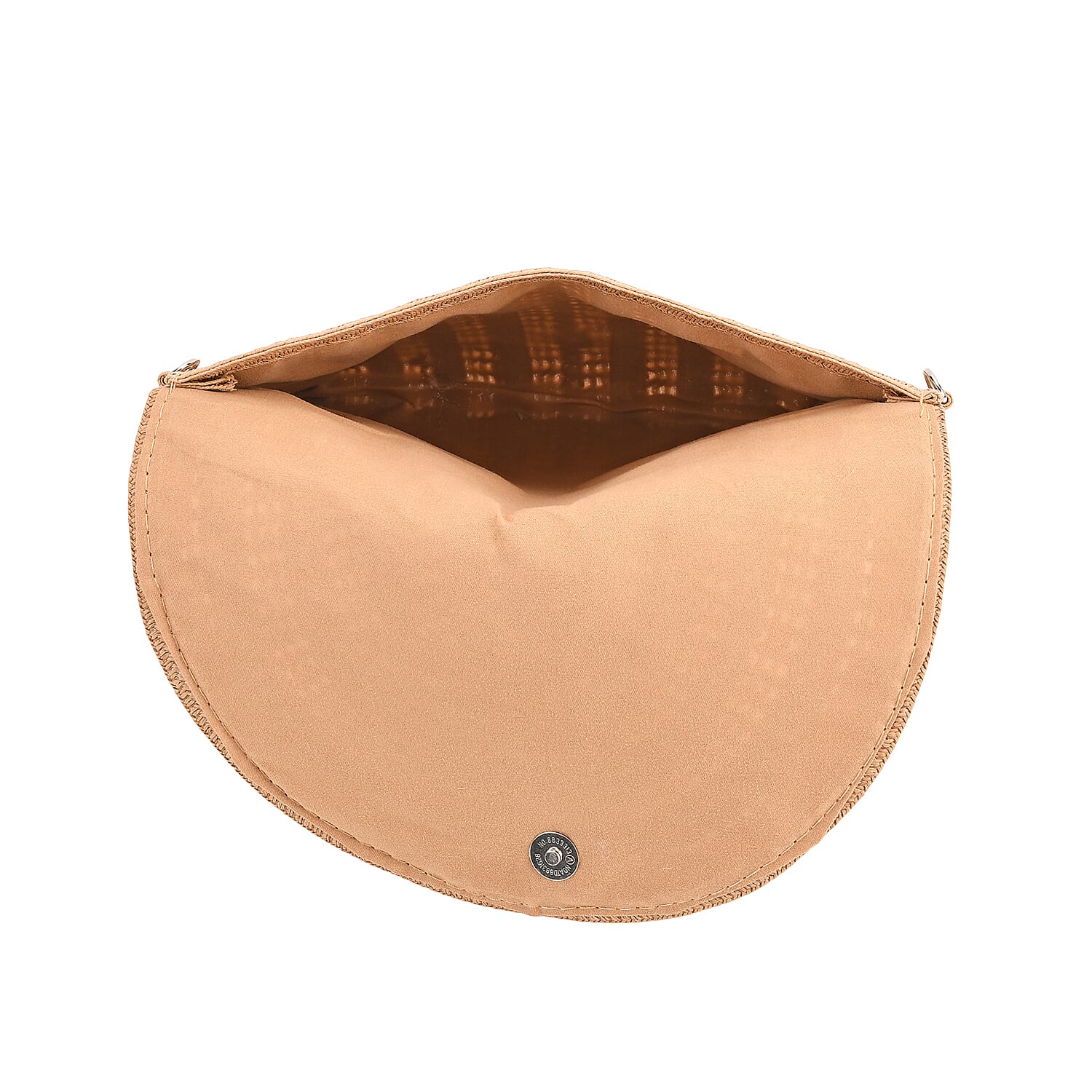 Bohemian Style Woven Clutch with Long Adjustable Strap - Khaki