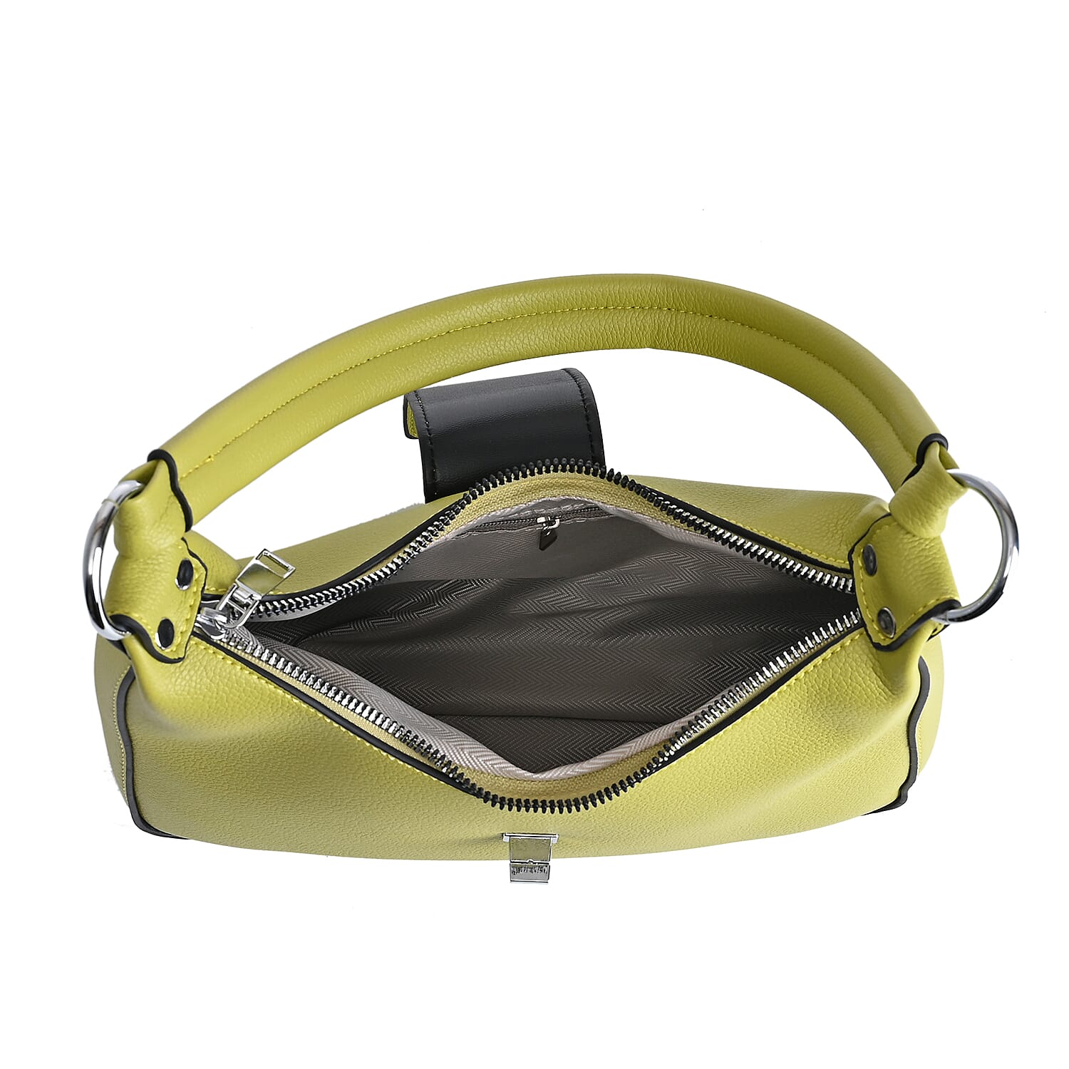 Stylish Hobo Crossbody Bag with Flap Closure & Additional  Adjustable Strap - Green