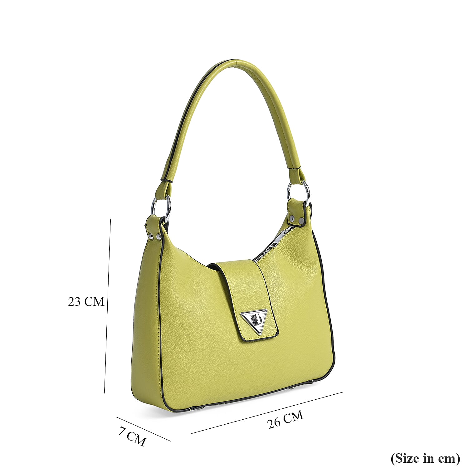 Stylish Hobo Crossbody Bag with Flap Closure & Additional  Adjustable Strap - Green