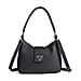 Stylish Hobo Crossbody Bag with Flap Closure & Additional  Adjustable Strap - Navy