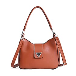 Stylish Hobo Crossbody Bag with Flap Closure & Additional  Adjustable Strap - Green