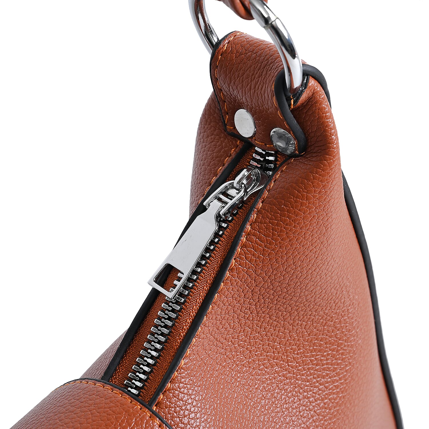 Stylish Hobo Crossbody Bag with Flap Closure & Additional  Adjustable Strap - Brown