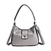 Stylish Hobo Crossbody Bag with Flap Closure & Additional  Adjustable Strap - Navy