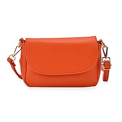 Elegant Metallic Gold Flap Crossbody Bag with Adjustable Strap