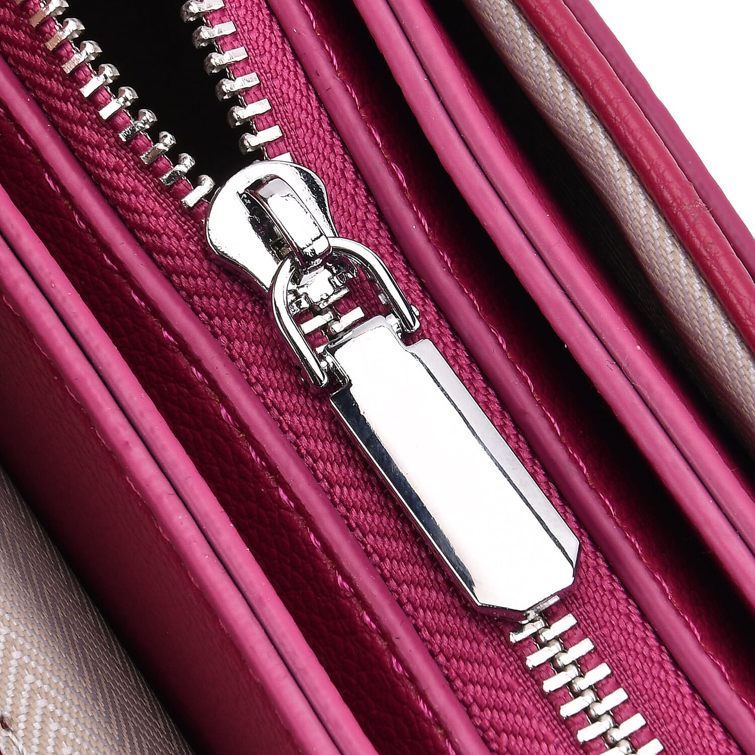Edgy Crossbody Bag with Chain Handle and Functional Pockets - Rose Pink Edgy Crossbody Bag with Chain Handle and Functional Pockets - Rose Pink