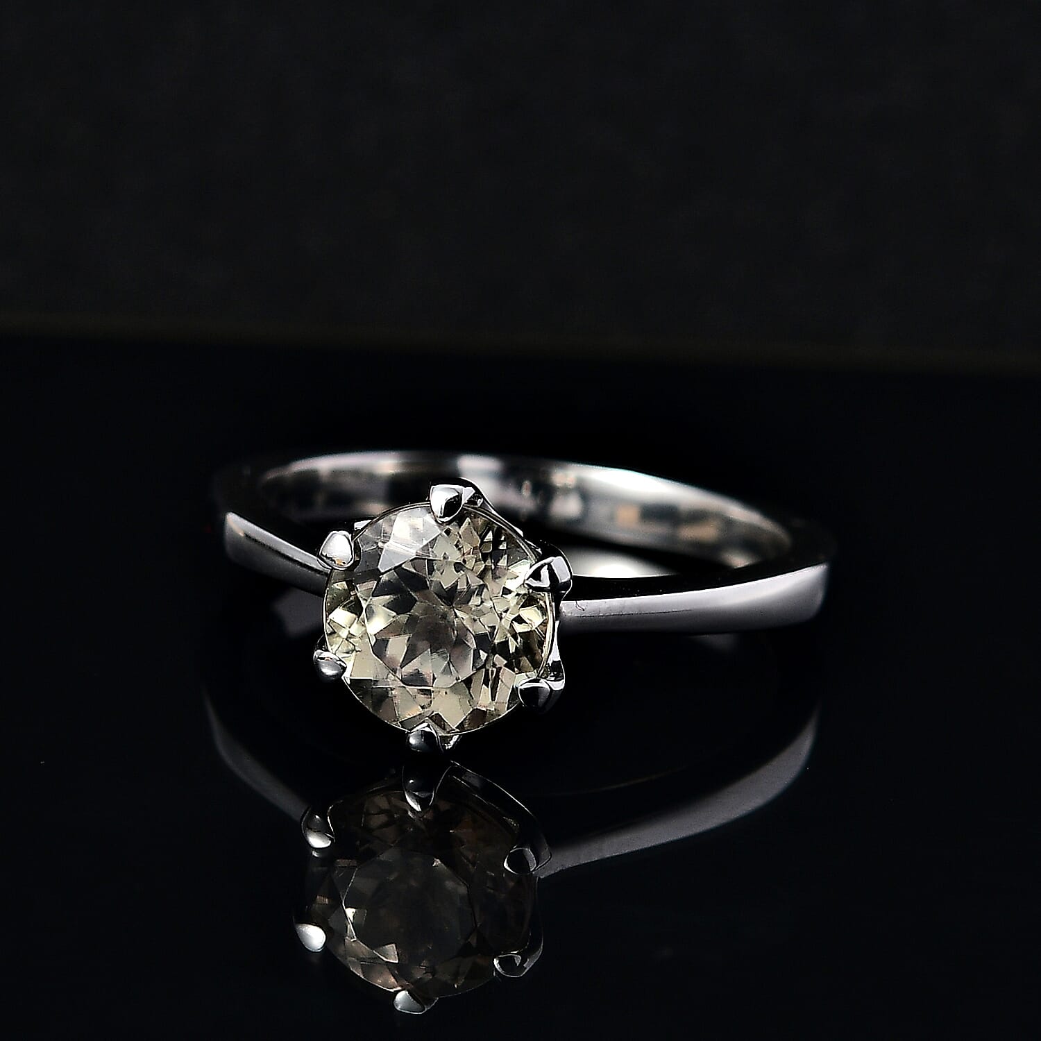 RHAPSODY 950 Platinum AAAA TURKIZITE Solitaire Ring 1.66 Ct, Platinum Wt. 5.08 Gms