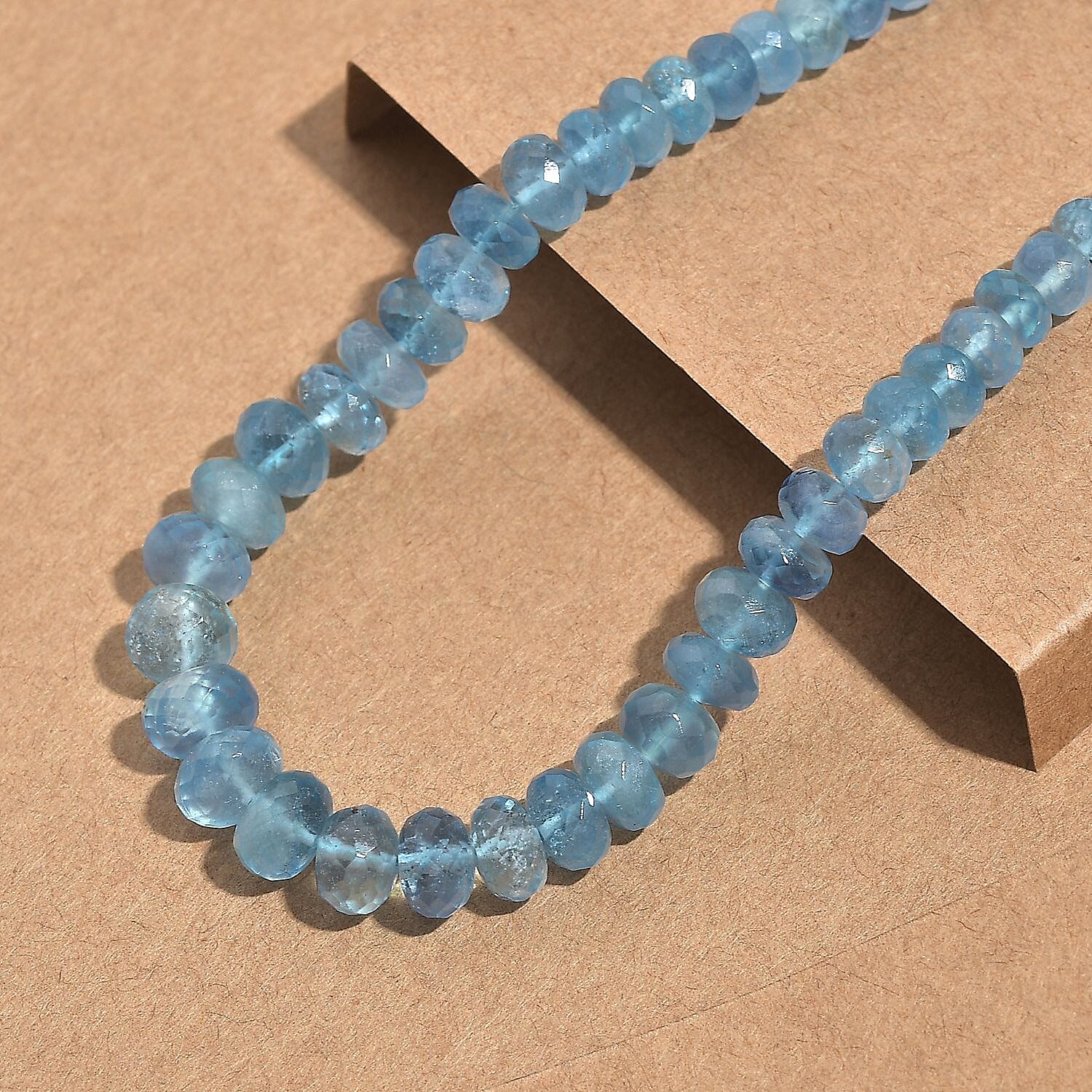 Aquamarine Necklace (Size - 18-2 Ext) in Rhodium Overlay Sterling Silver 101.46 Ct.