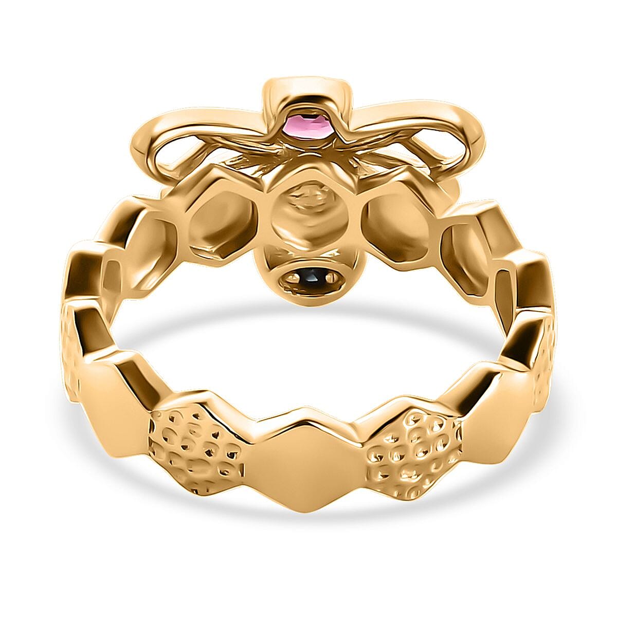 GP Italian Garden Collection - Citrine, Rhodolite Garnet & Blue Sapphire Ring in 18K Vermeil Yellow Gold Plated Sterling Silver GP Italian Garden Collection - Citrine, Rhodolite Garnet & Blue Sapphire Ring in 18K Vermeil Yellow Gold Plated Sterling Silver