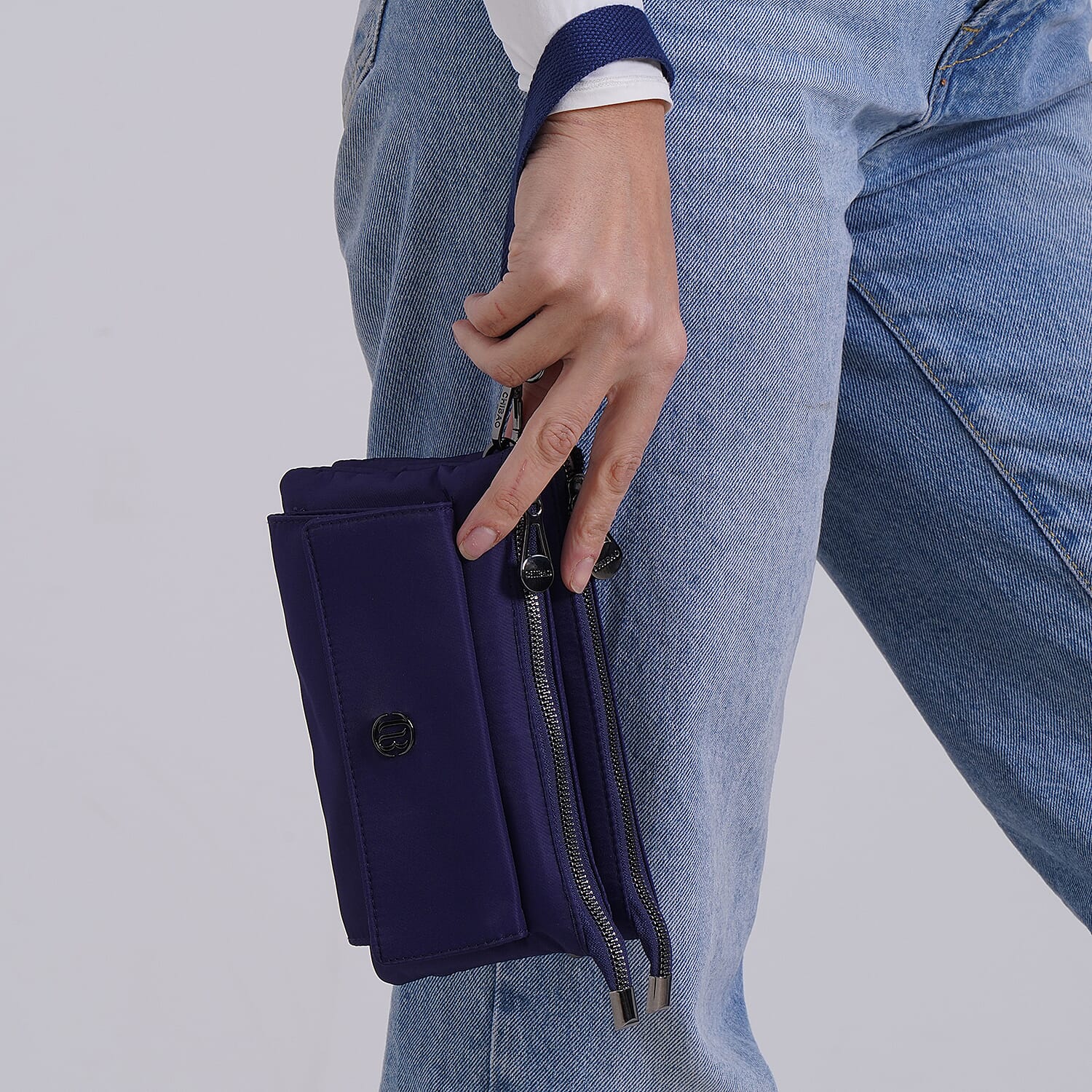 Versatile Water Proof Sling Crossbody Bag with Adjustable Strap - Navy