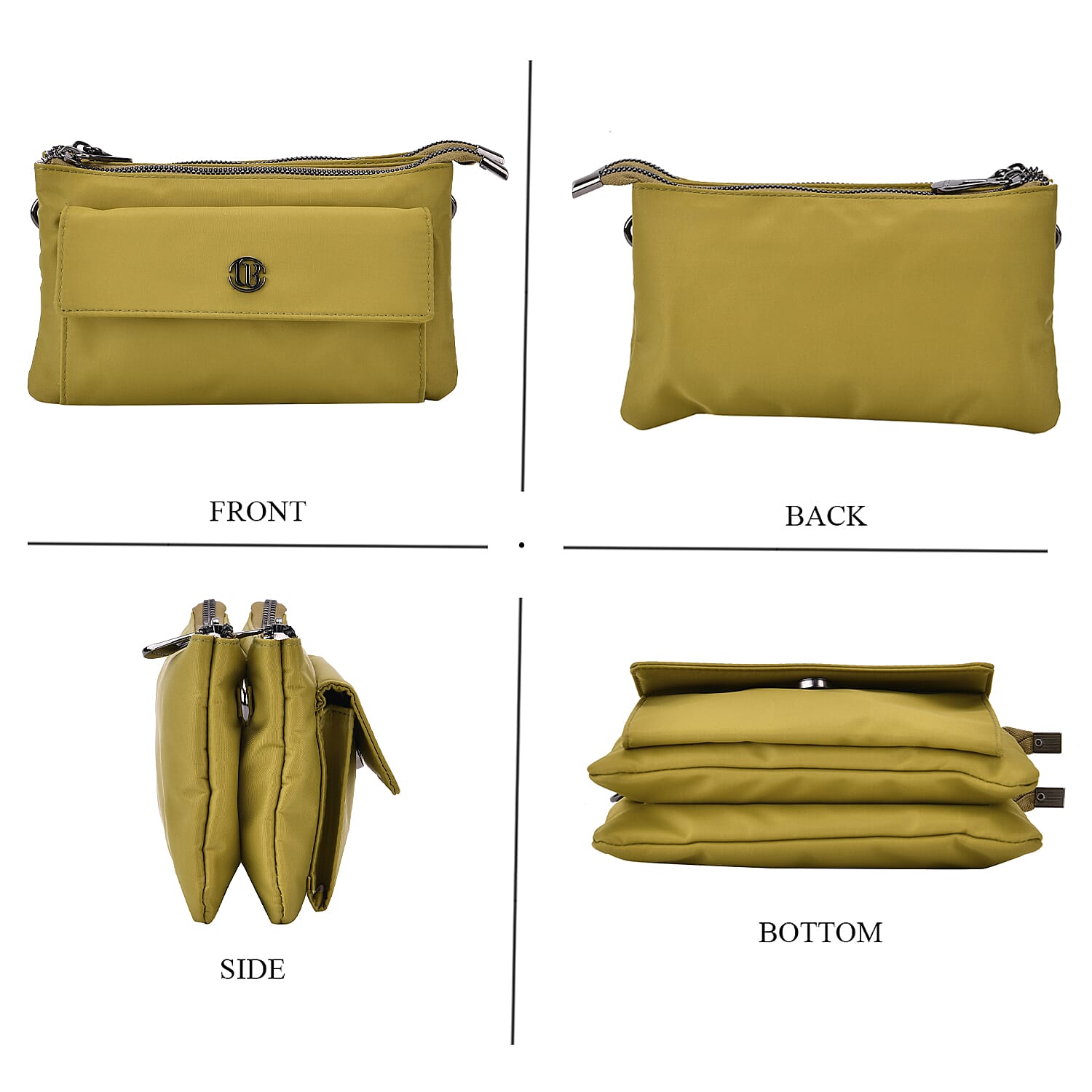 Versatile Water Proof Sling Crossbody Bag with Adjustable Strap - Olive