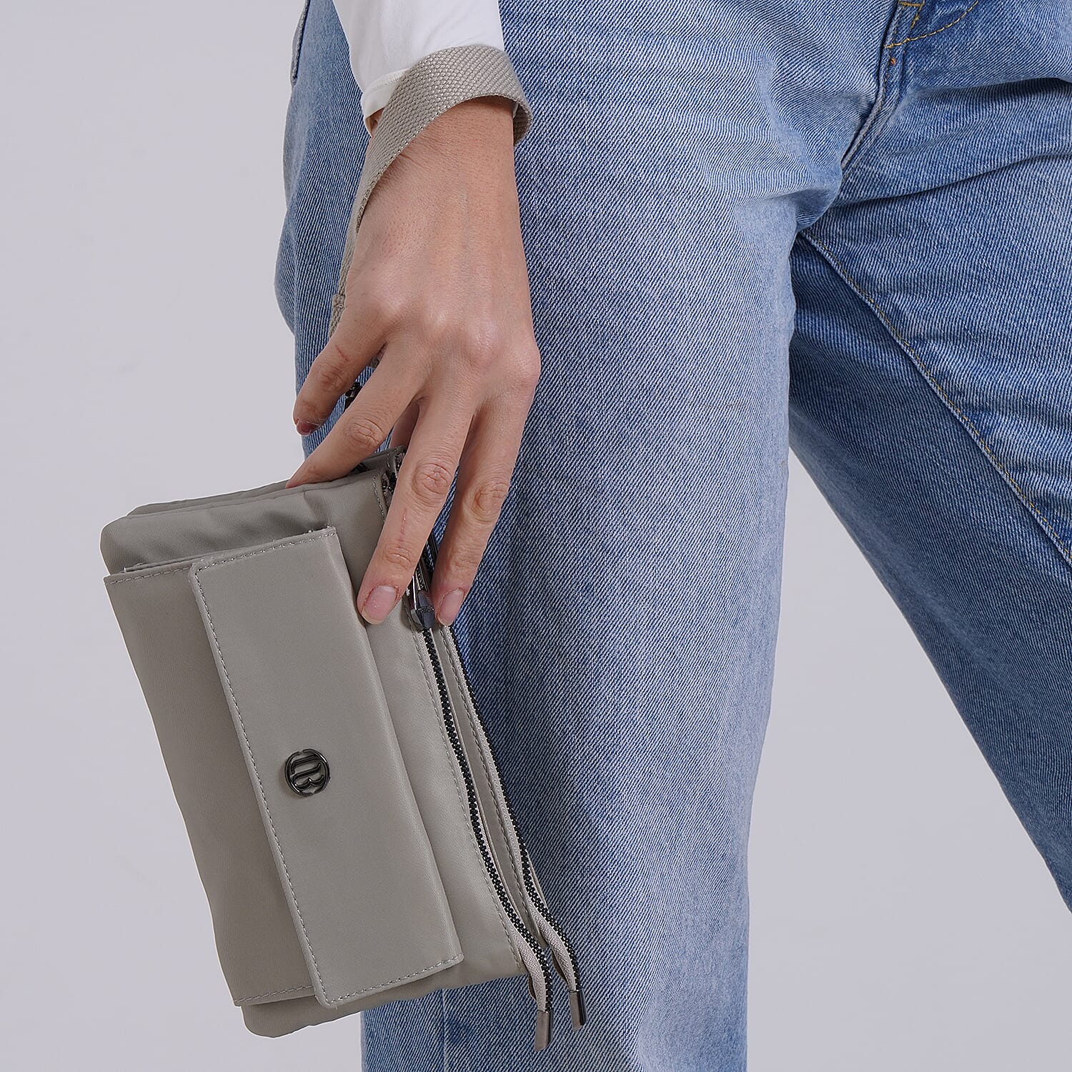 Versatile Water Proof Sling Crossbody Bag with Adjustable Strap - Stone