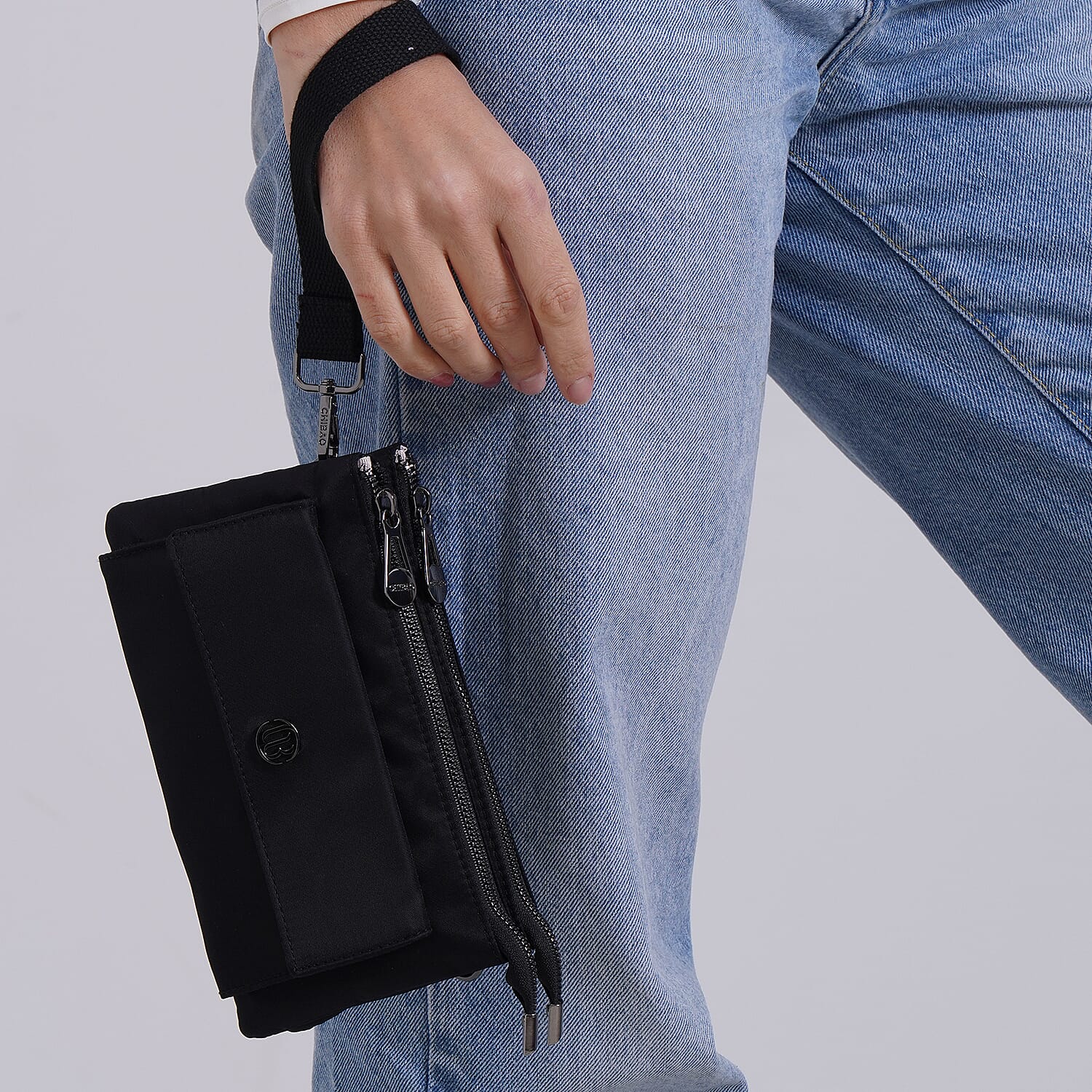 Versatile Water Proof Sling Crossbody Bag with Adjustable Strap - Black