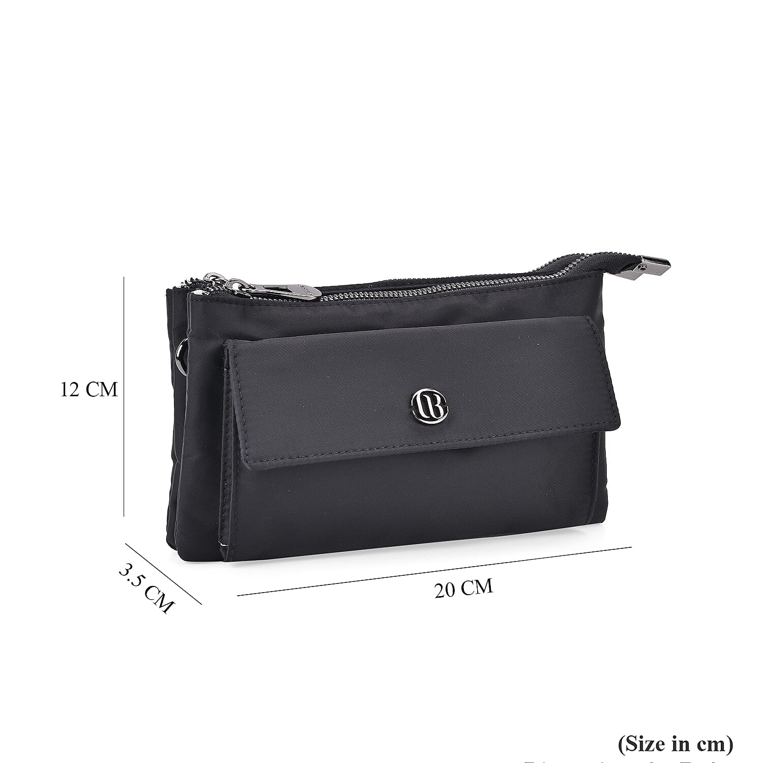 Versatile Water Proof Sling Crossbody Bag with Adjustable Strap - Black