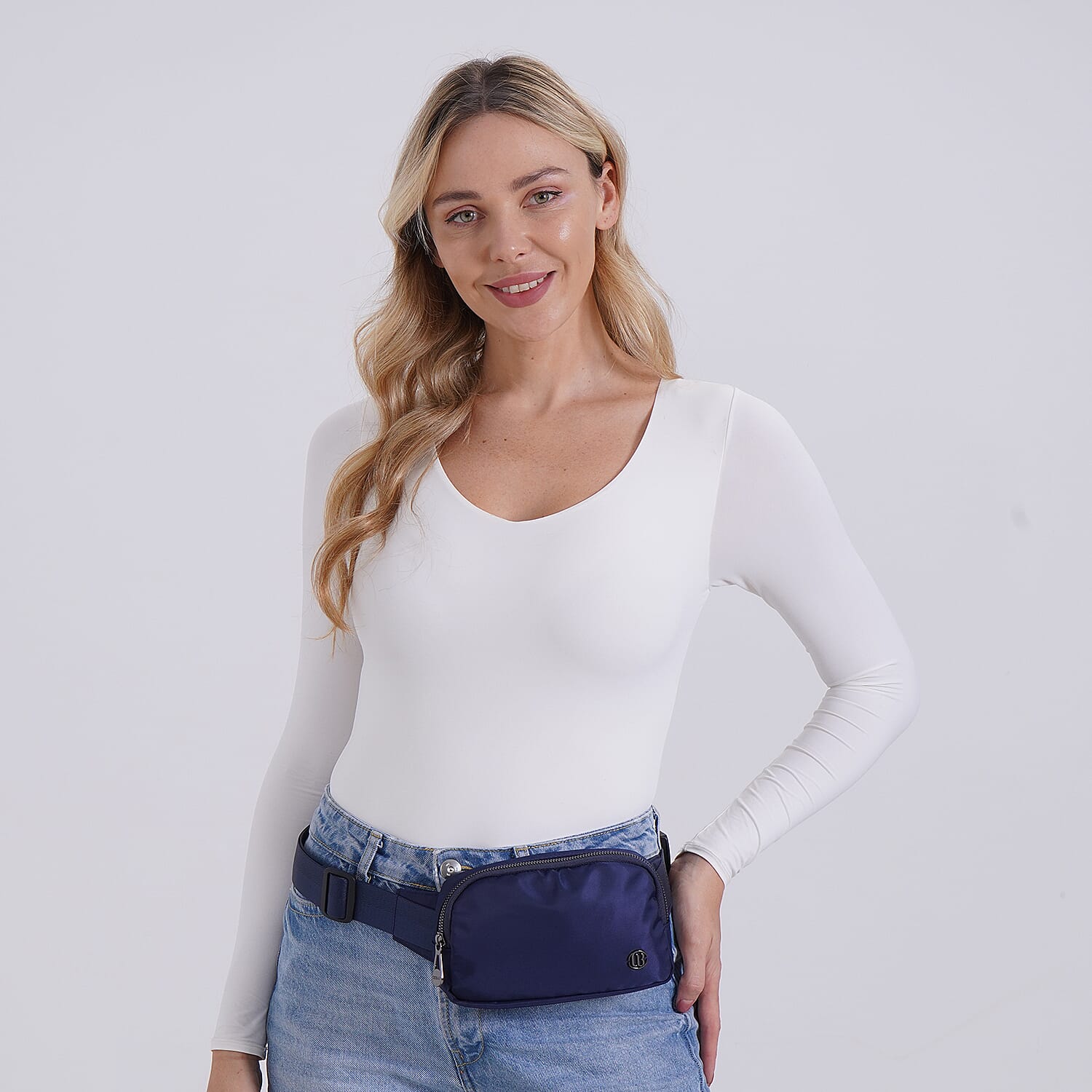 Versatile Waist Bag with Adjustable Strap - Navy