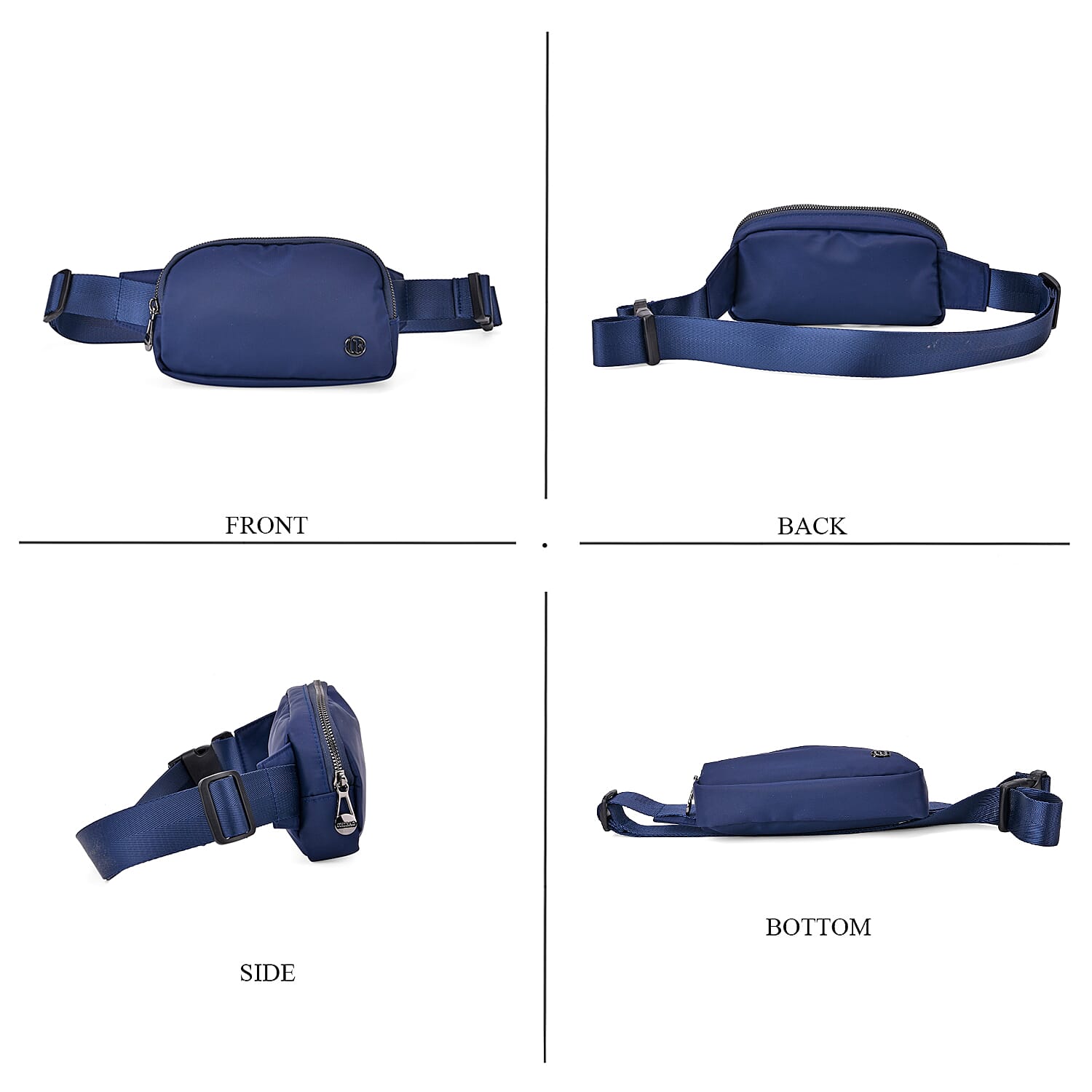 Versatile Waist Bag with Adjustable Strap - Navy