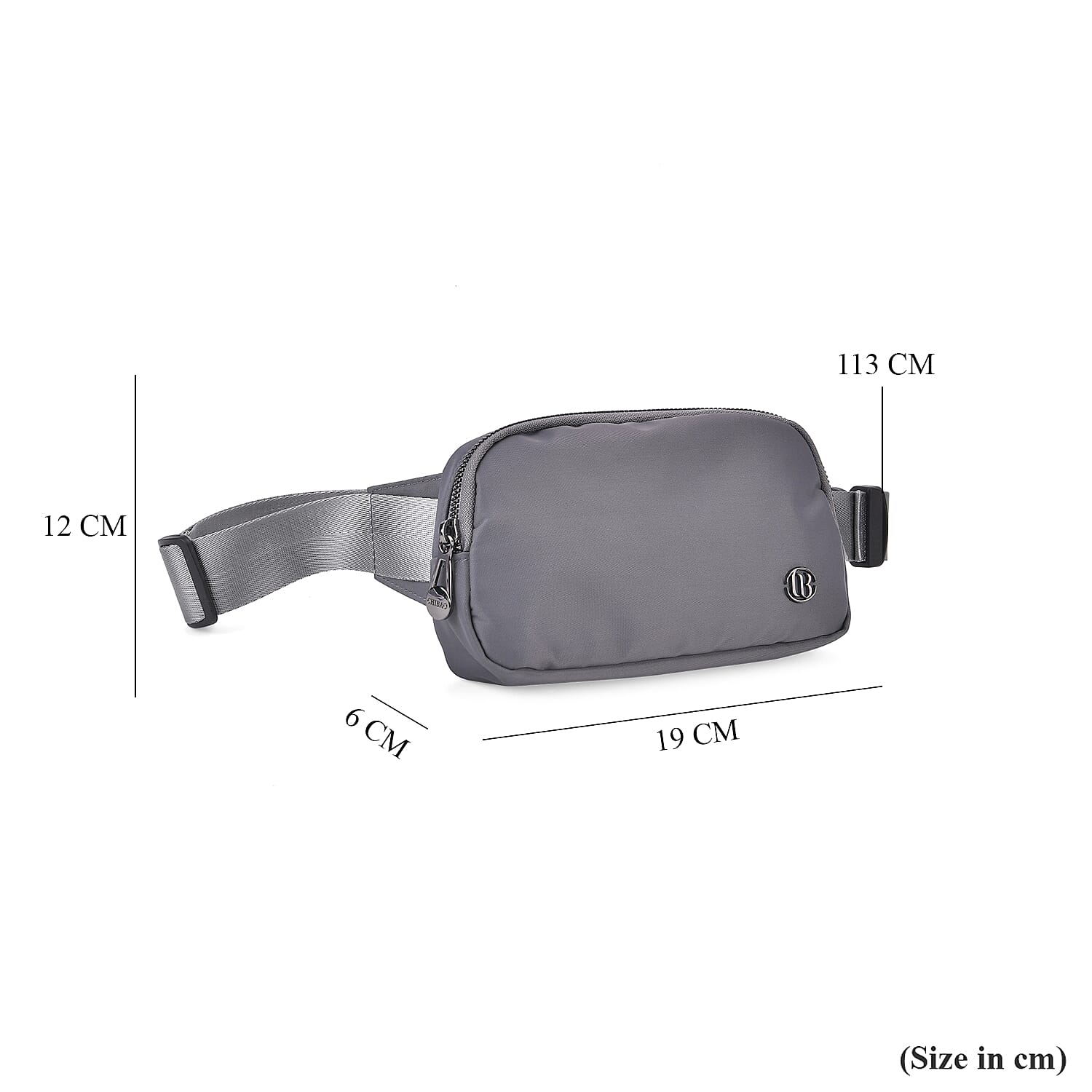 Versatile Waist Bag with Adjustable Strap - Grey