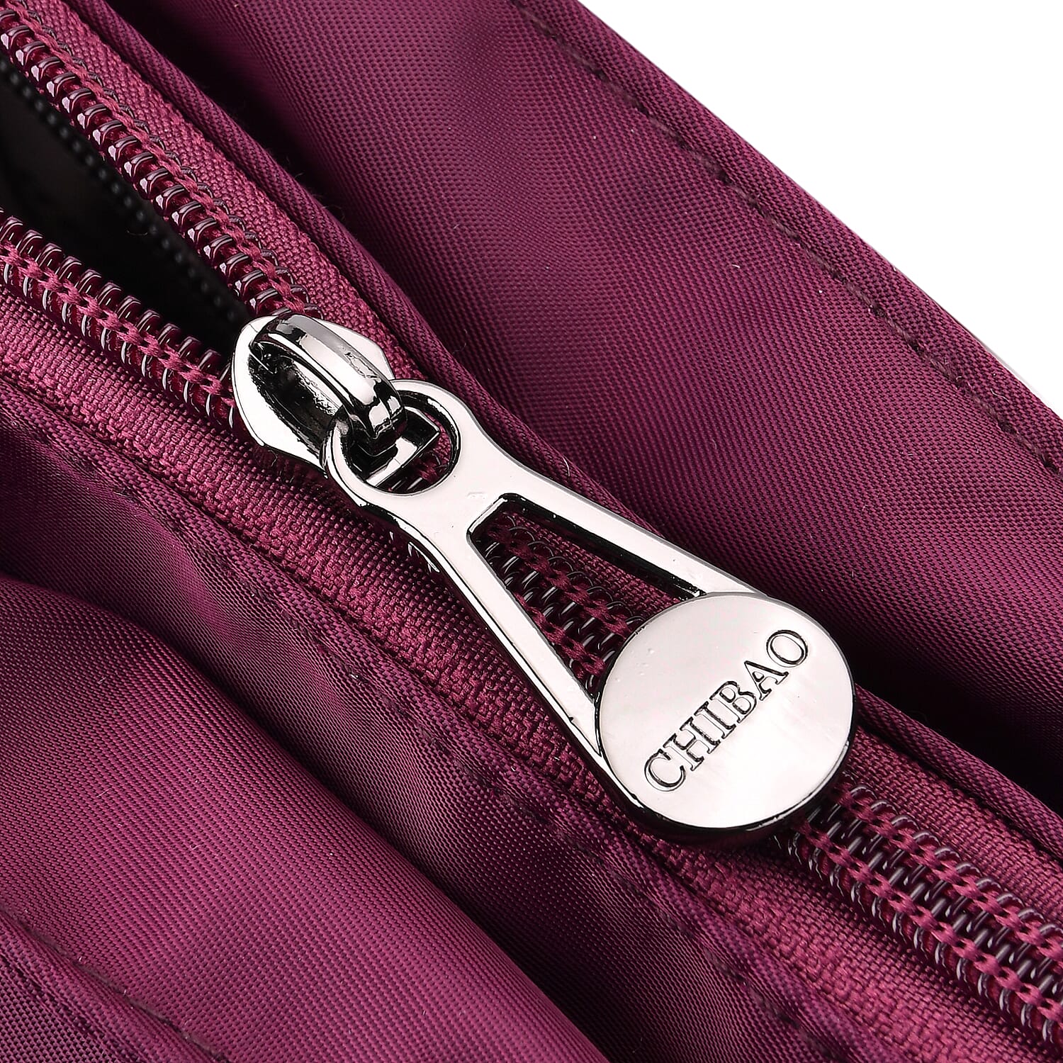 Spacious Oxford Tote Bag with Multiple Pockets - Dark Purple