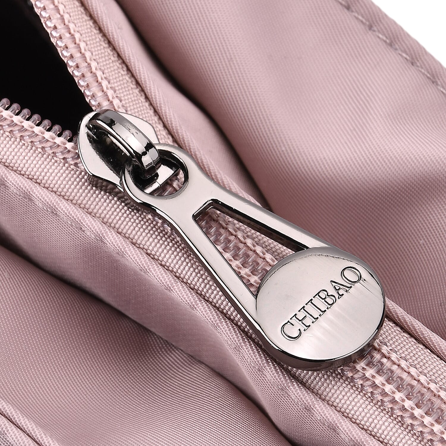 Spacious Oxford Tote Bag with Multiple Pockets - Light Purple