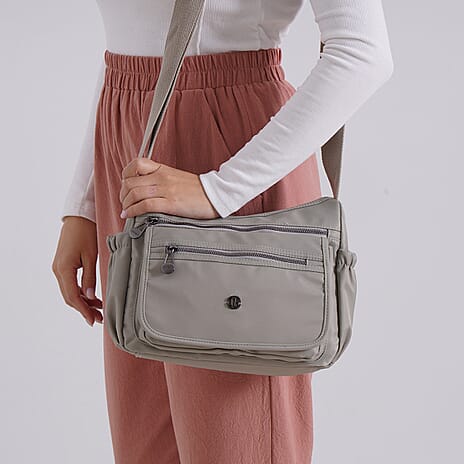 Versatile Messenger Crossbody Bag with Adjustable Strap - Laurel Green