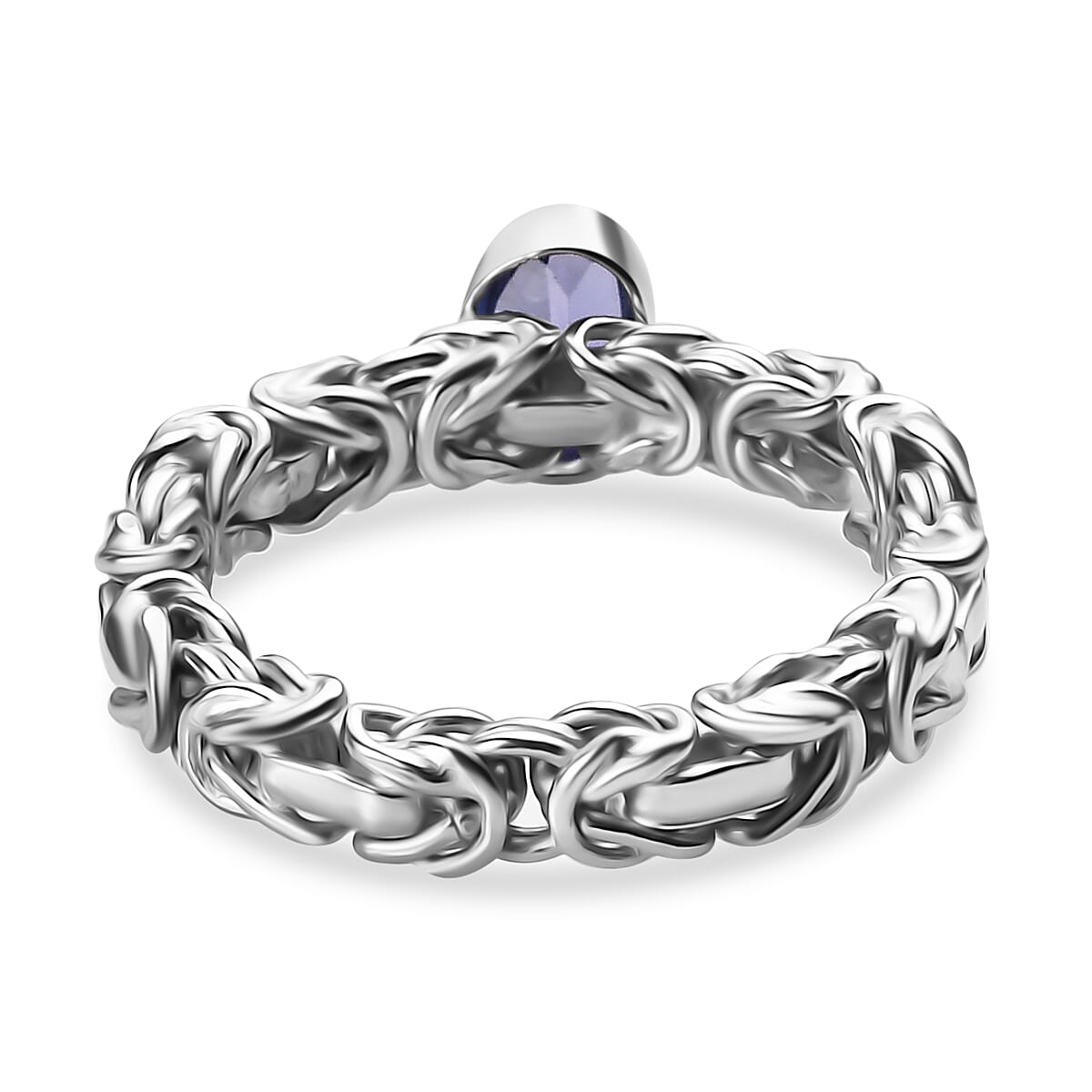 First Time Ever - Artisan Crafted Premium Tanzanite Solitaire Handmade Byzantine Ring in Rhodium Overlay Sterling Silver First Time Ever - Artisan Crafted Premium Tanzanite Solitaire Handmade Byzantine Ring in Rhodium Overlay Sterling Silver