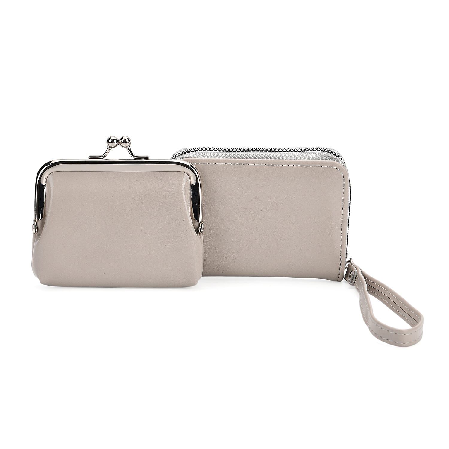 Designer Inspired Wallet with RFID Protection - Pink - Light Grey