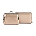 2-in-1 Wristlet Gold RFID Classic Kiss-Lock Wallet
