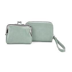 2-in-1 Wristlet Orange RFID Classic Kiss-Lock Wallet