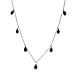 Black Spinel Necklace (Size - 20) in Rhodium Overlay Sterling Silver 15.00 Ct.