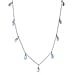 Black Spinel Necklace (Size - 20) in Rhodium Overlay Sterling Silver 15.00 Ct.