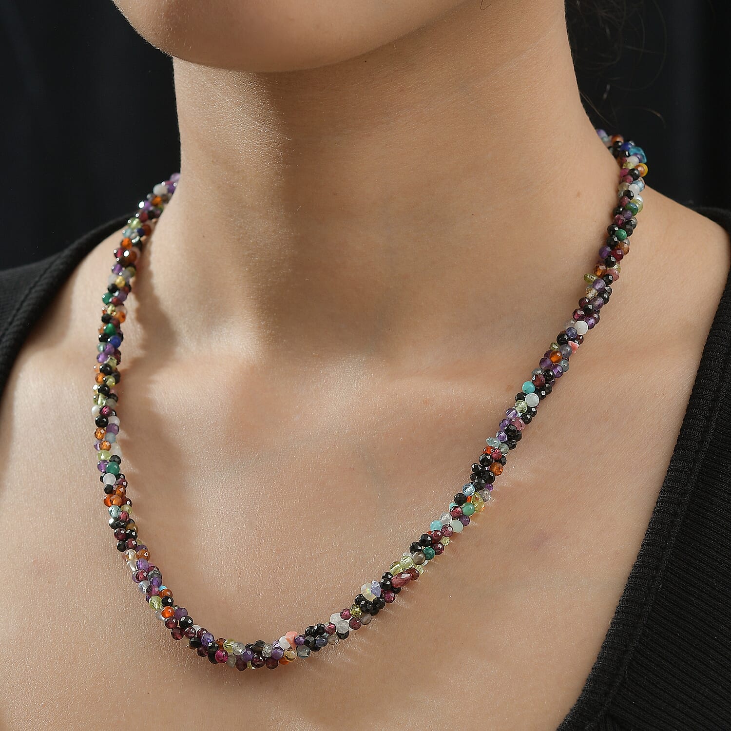 Multi Gemstones Necklace (Size - 20) 125.00 Ct.
