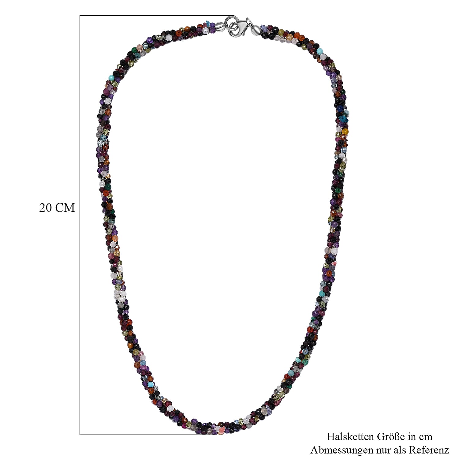 Multi Gemstones Necklace (Size - 20) 125.00 Ct.