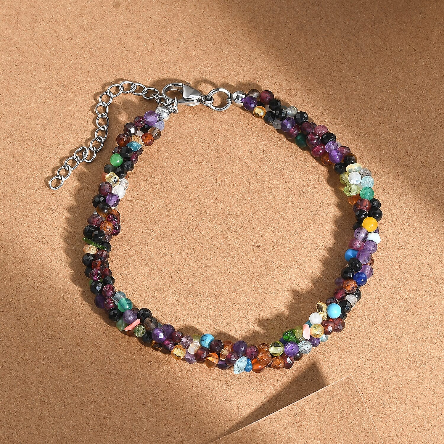 Multi Gemstones Bracelet (Size - 7.5-2 Ext.) 45.00 Ct.
