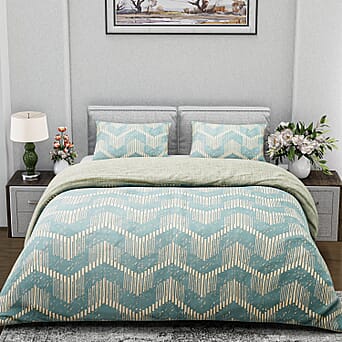 https://tjcuk.sirv.com/Products/80/3/8037351/3-Piece-Geometric-Wave-Printed-Duvet-Cover-Set-Size-200x200cm-Green_8037351_1.jpg?w=342&h=342