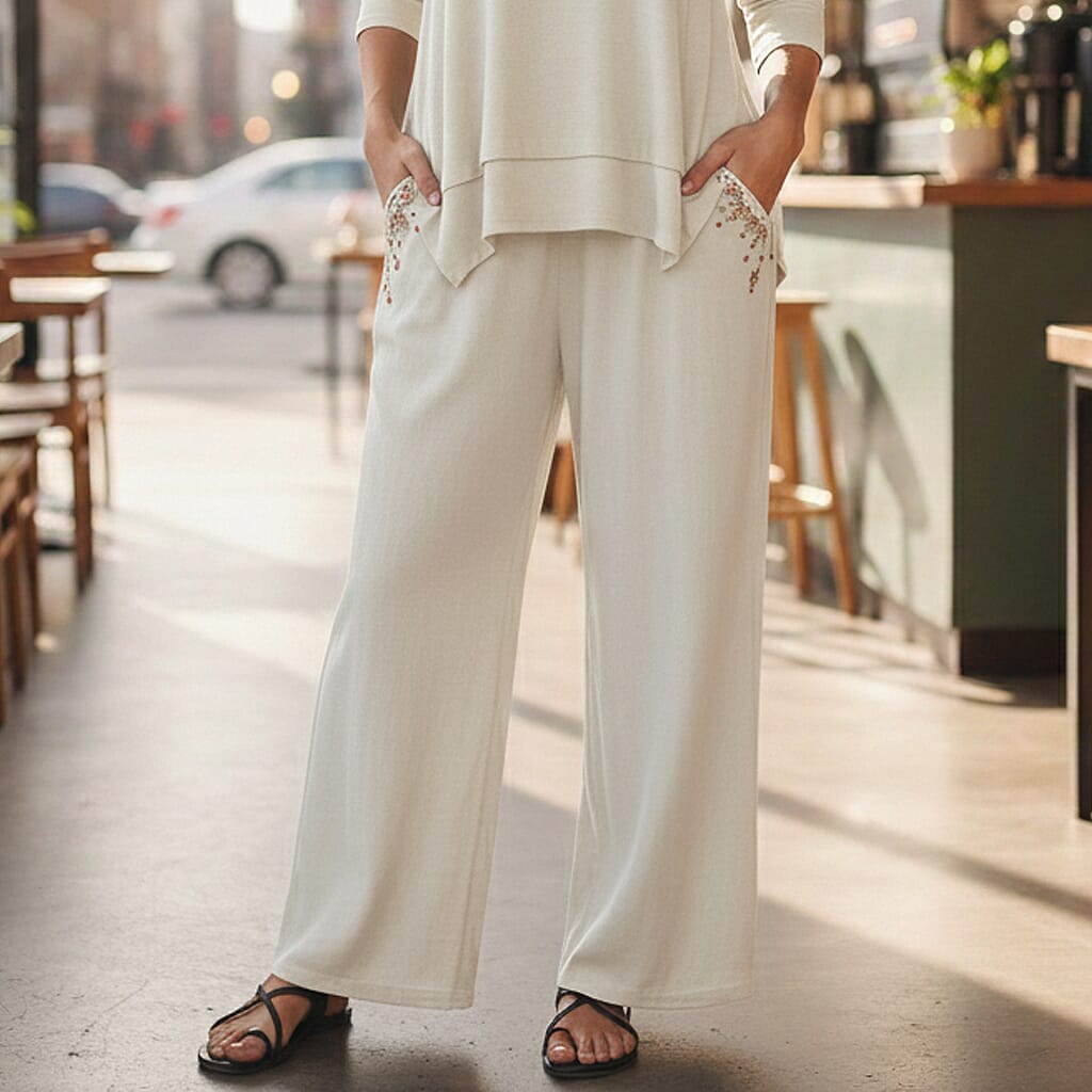 La Marey 4 Embroidery Jean and Pant/Trouser